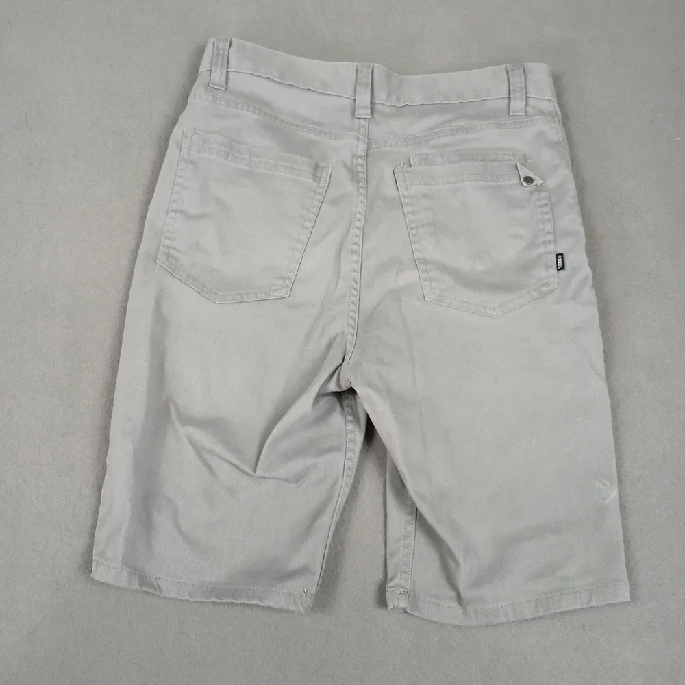 Vans Shorts Kids Boys Bermuda Size 10 Gray Flat Front‎ Casual Skateboard Classic